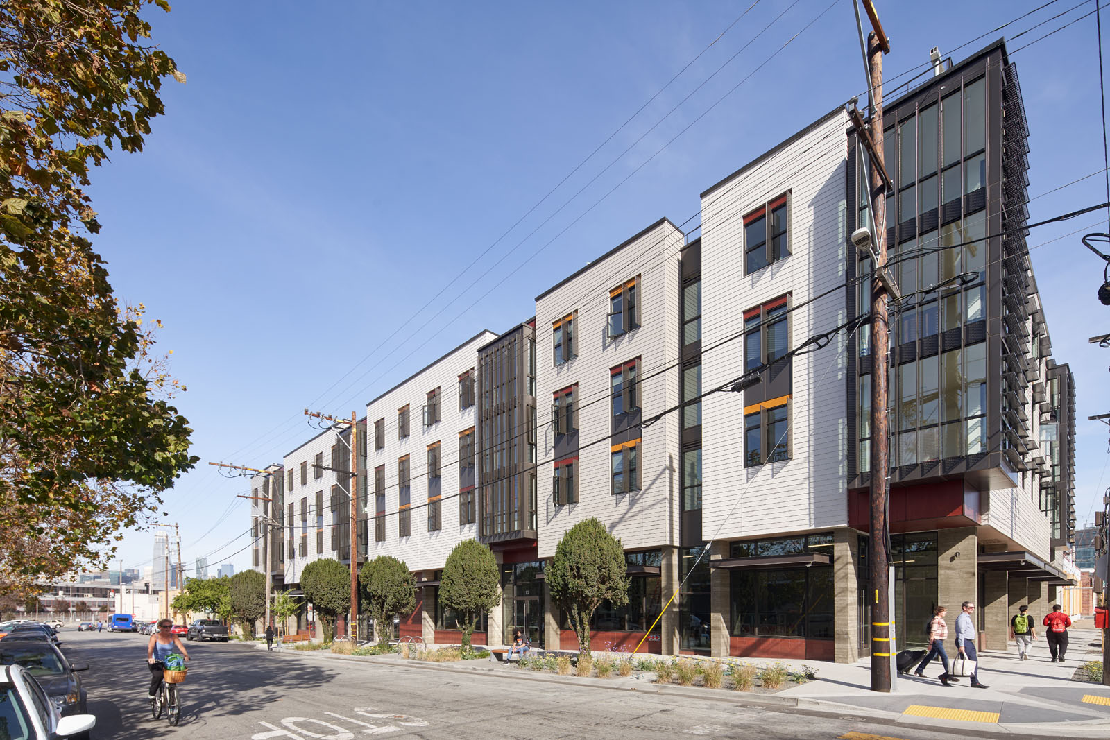 Exterior view of building from corner of 75 Arkansas Street