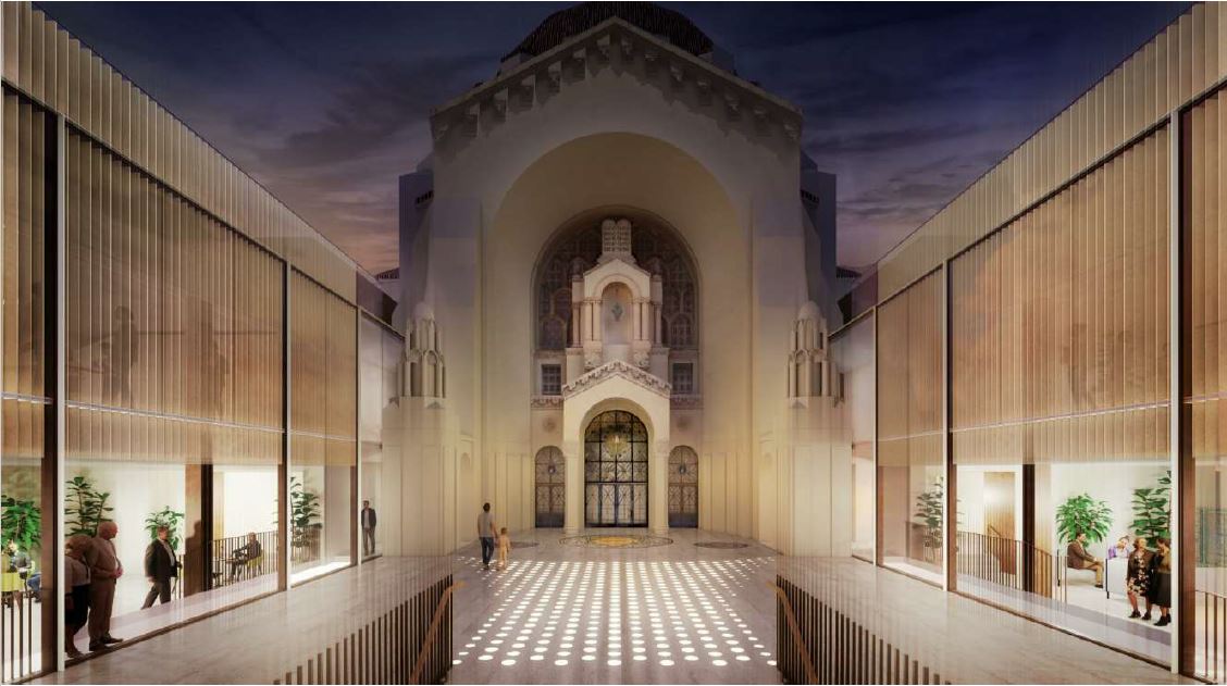 Rendering of courtyard