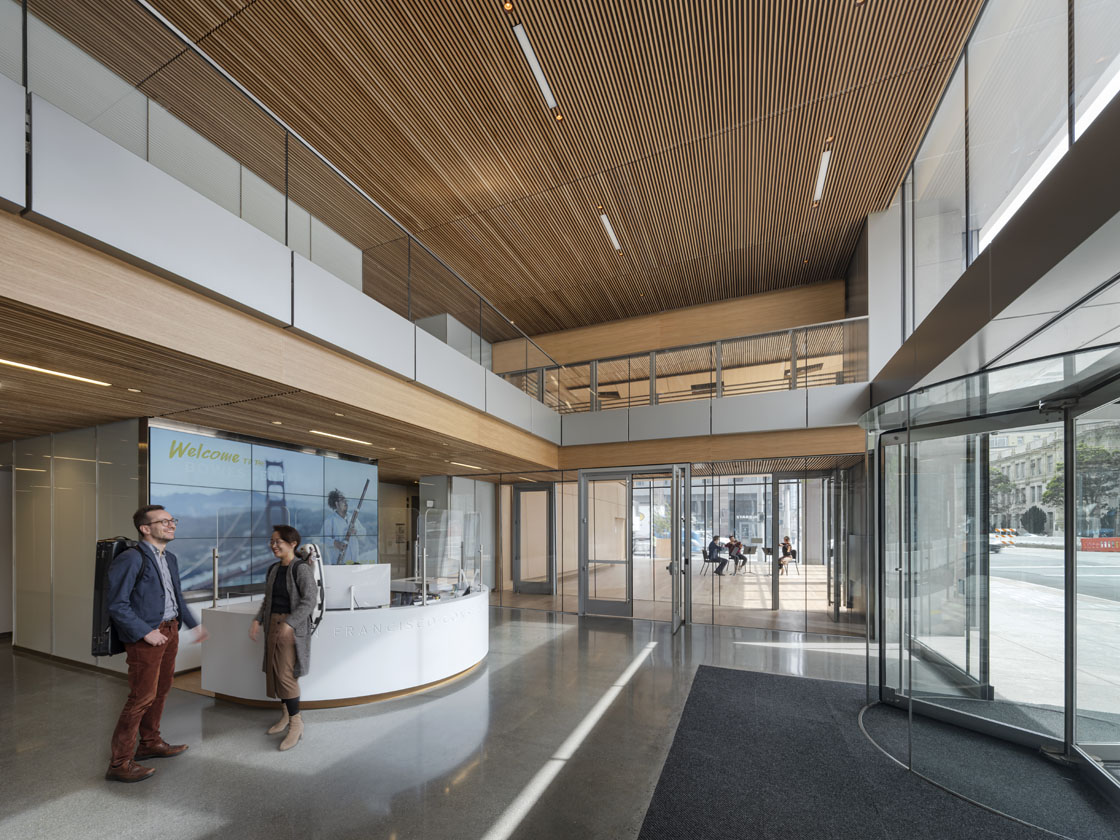 Ground floor lobby area and reception desk