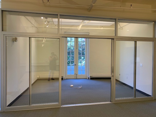 Image of conference room with glass walls - unfurnished