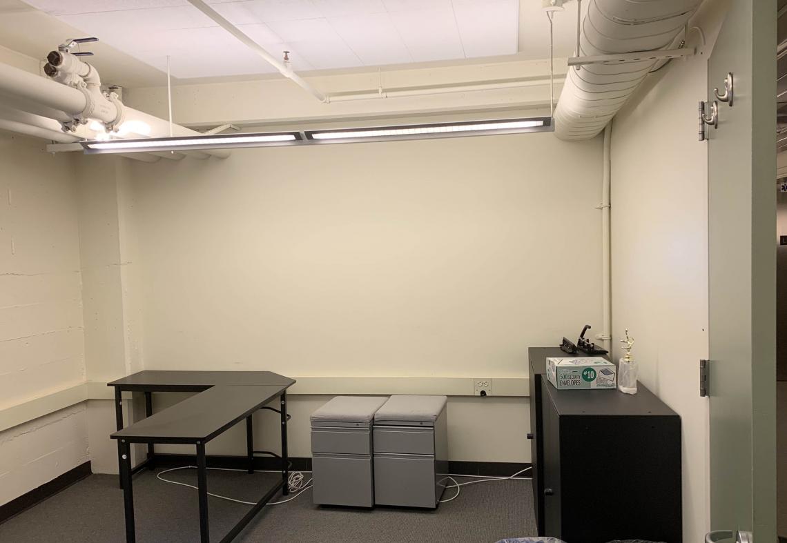 Picture of office with potential furniture layout