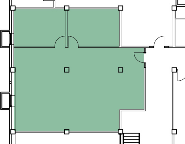 Floor plan showing private offices