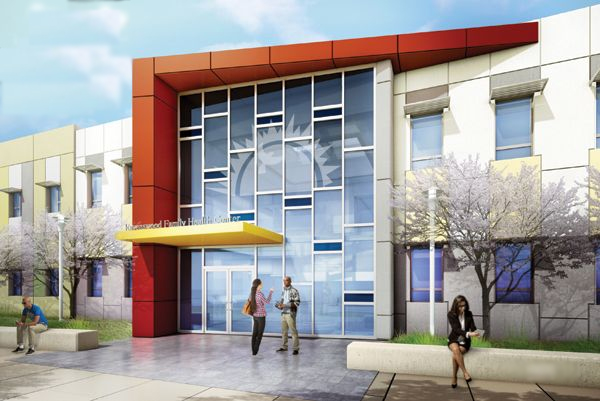 Rendering of main entrance