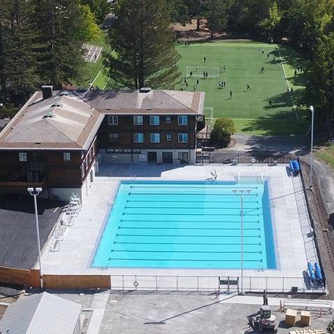 Aerial of pool