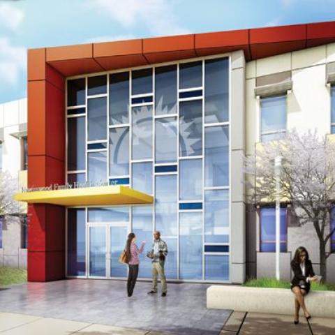 Rendering of main entrance